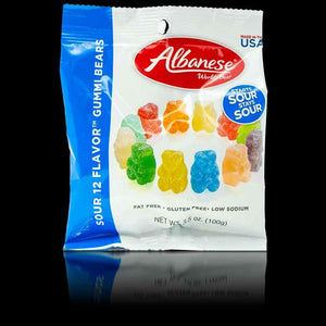 Albanese Sour 12 Flavour Gummi Bears 3.5oz